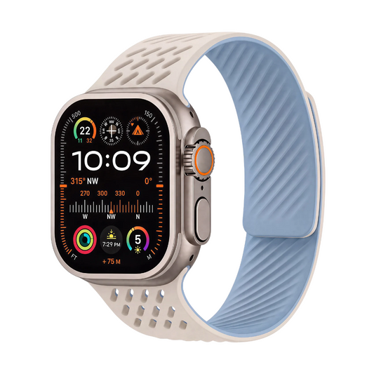 Airflow Litchi Magnetic Silicone Strap for Apple Watch