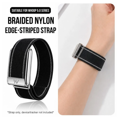 Braided Nylon Edge Striped Glow Strap For Whoop 5.0 Mg Peak