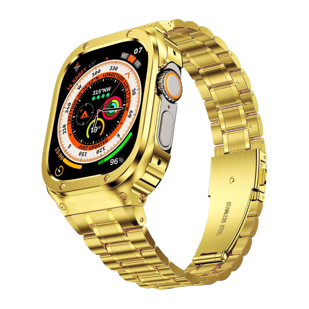 Luxury Modification Richard Armor Metal Kit By iSerieshub Compatible For iWatch 44/45MM - 49MM