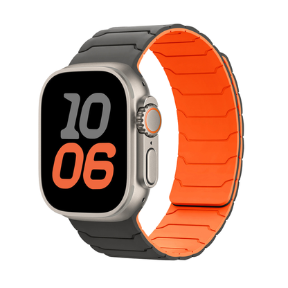 Premium Armor Magnetic Silicone Litchi Silicone Magnetic Loop By iSerieshub Comaptible For Apple Watch