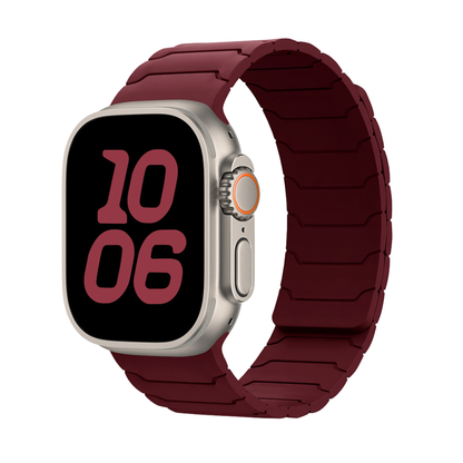 Premium Armor Magnetic Silicone Litchi Silicone Magnetic Loop By iSerieshub Comaptible For Apple Watch
