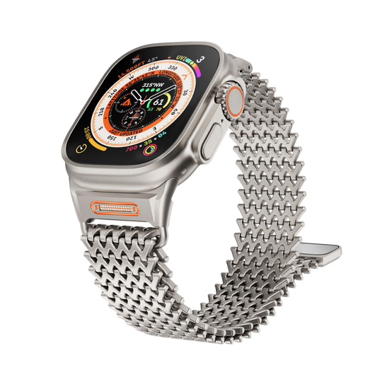 Milanese CNC Steel Shark Mesh Band for Apple Watch