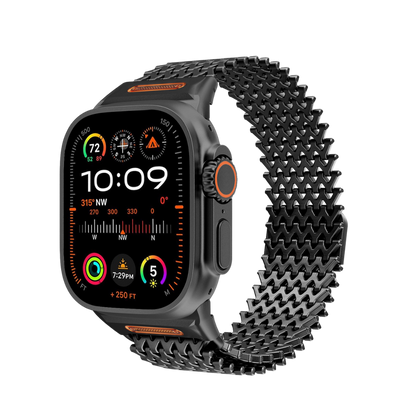 Milanese CNC Steel Shark Mesh Band for Apple Watch