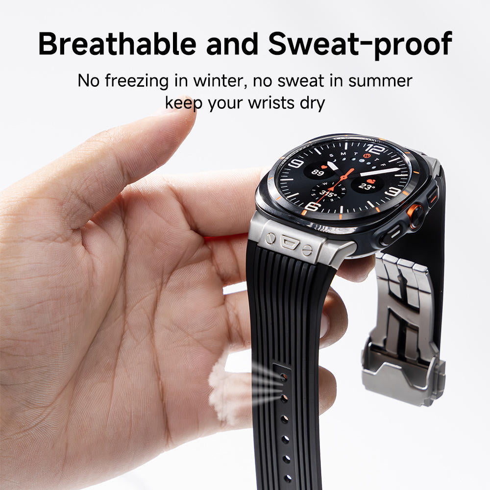 Luxury Galaxy Watch Ultra 47mm Silicone Band with Folding Clasp