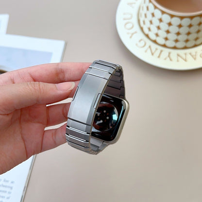 Luxury Titanium Curved Sliding Steel Straps By iSerieshub Compatible For Apple Watch