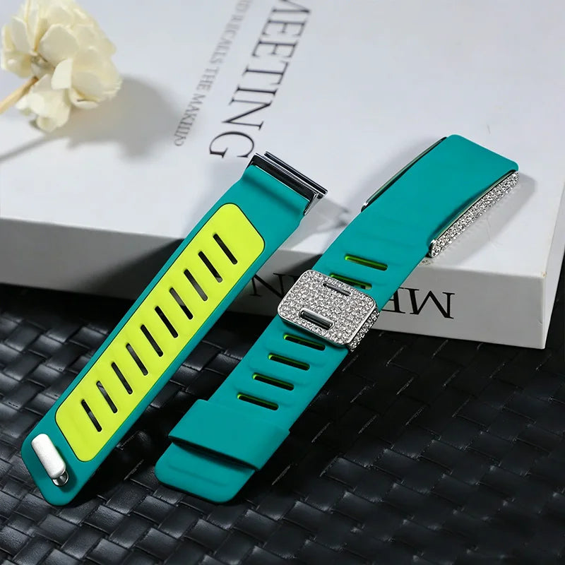 Dual Color Silicone Sport Band Compatible with WHOOP 5.0 One, Peak & Life/MG – Soft Waterproof Replacement Strap