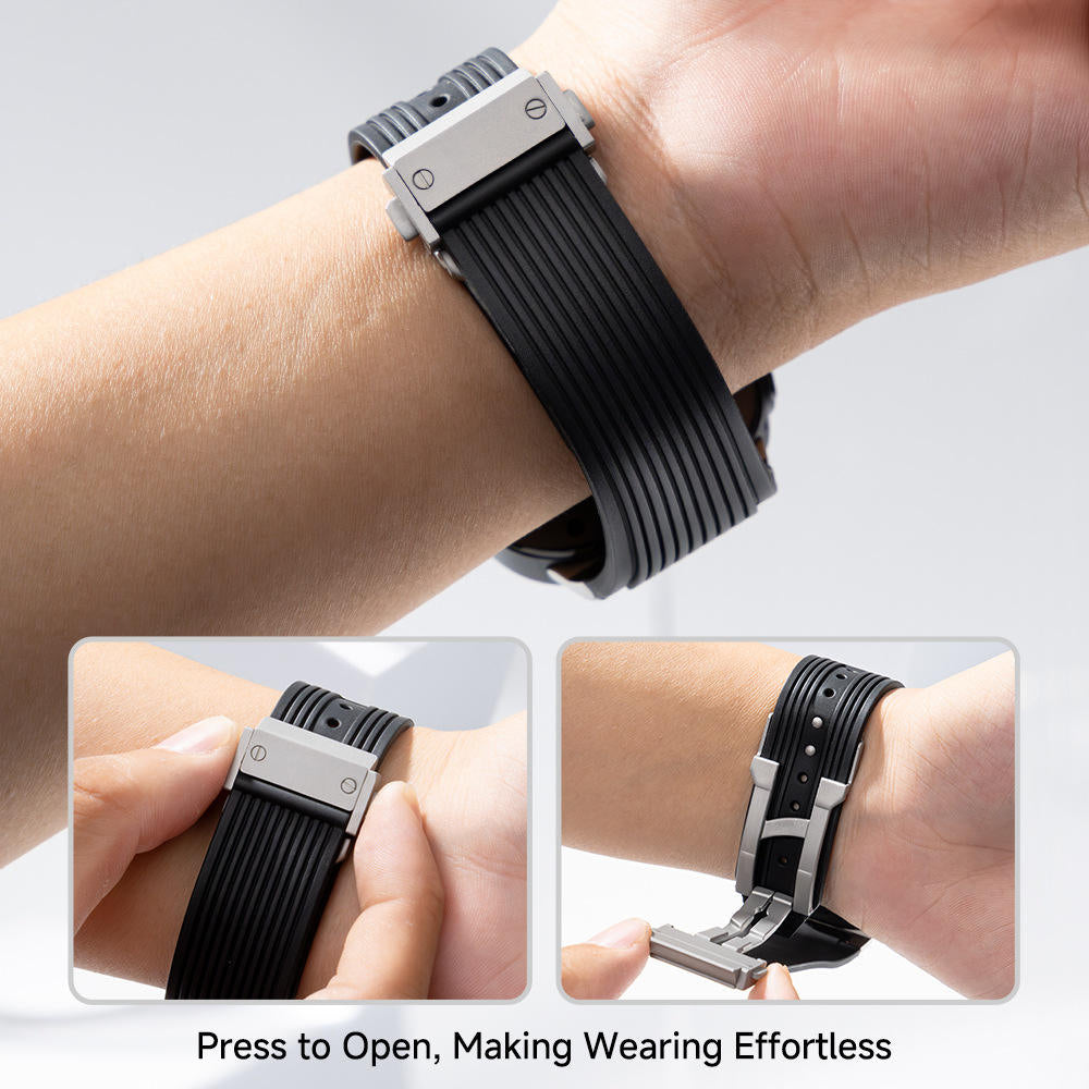 Luxury Galaxy Watch Ultra 47mm Silicone Band with Folding Clasp
