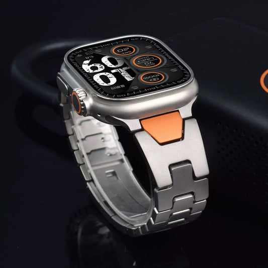 Luxury Titanium Quilk Release Band By iSerieshub Compatible For Appe Watch