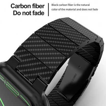 Premium Carbon Fiber Metal Straps By iSerieshub Compatible For iWatch