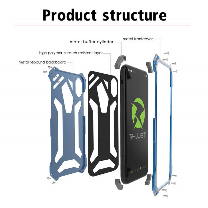 Premium Shock Proof Metal Frame Bumpers Case By iSerieshub Compatible For iPhone