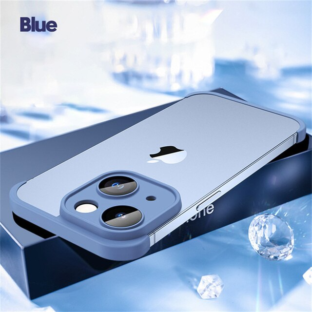 Premium Frameless Bumper with Glass Lens Proetecor Case By iSerieshub For iPhone
