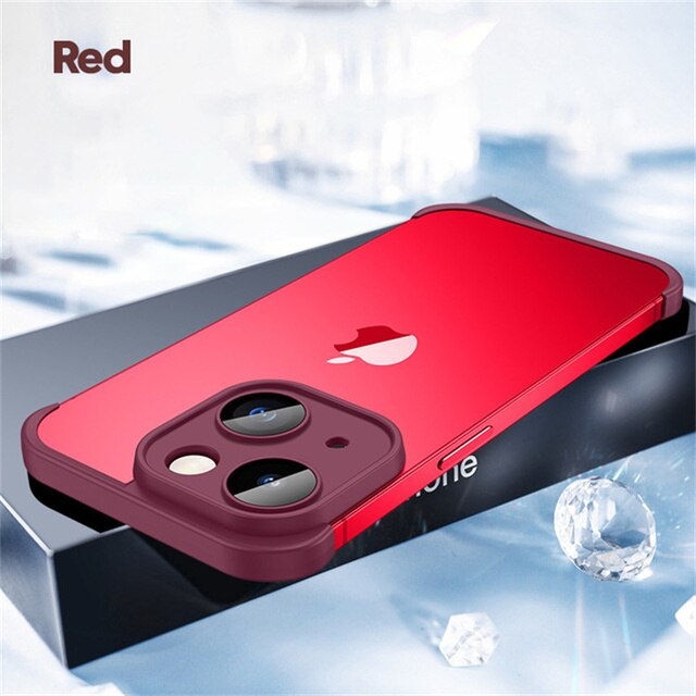 Premium Frameless Bumper with Glass Lens Proetecor Case By iSerieshub For iPhone