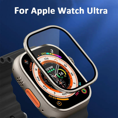 Premium Metal Bumper+Tempered Glass By iSerieshub Compatible For Smart Watch Ultra 49mm 