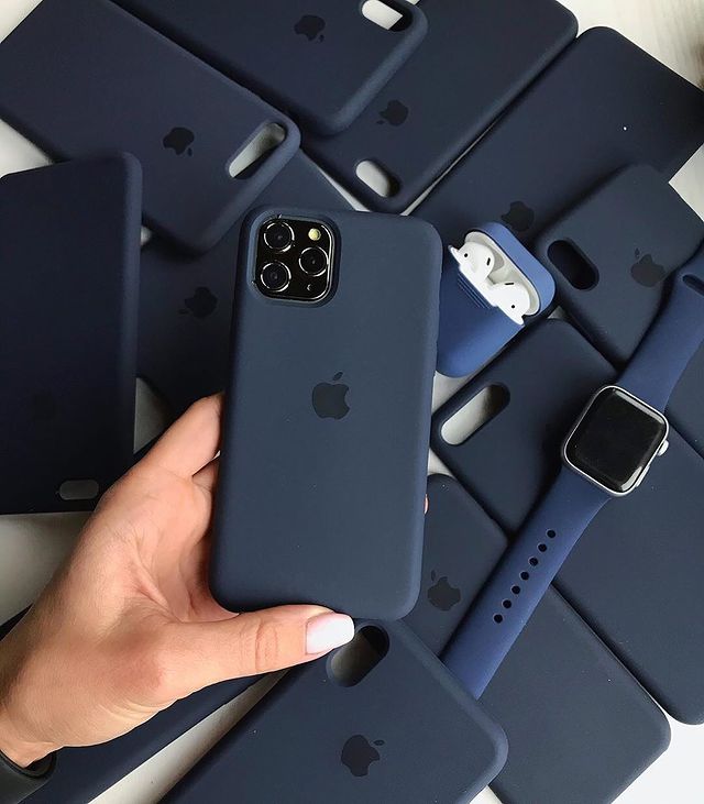 Deep Blue Silicone Premium Back Cover By iSeriesHub Compatible for iPhone