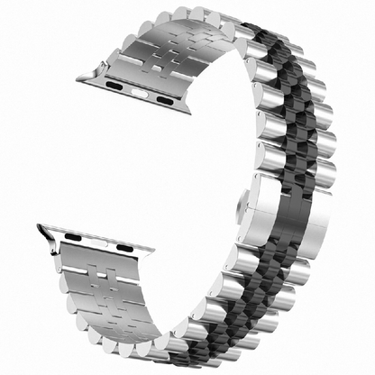 Premium Dual Shade Classic Metal Bracelet By iSeriesHub Compatible For Smart-Watch