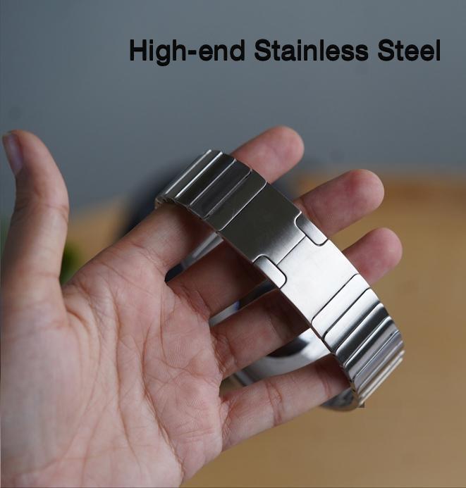 Premium Metal Stainless Steel Link Bracelet By iSerieshub For iWatch Ultra