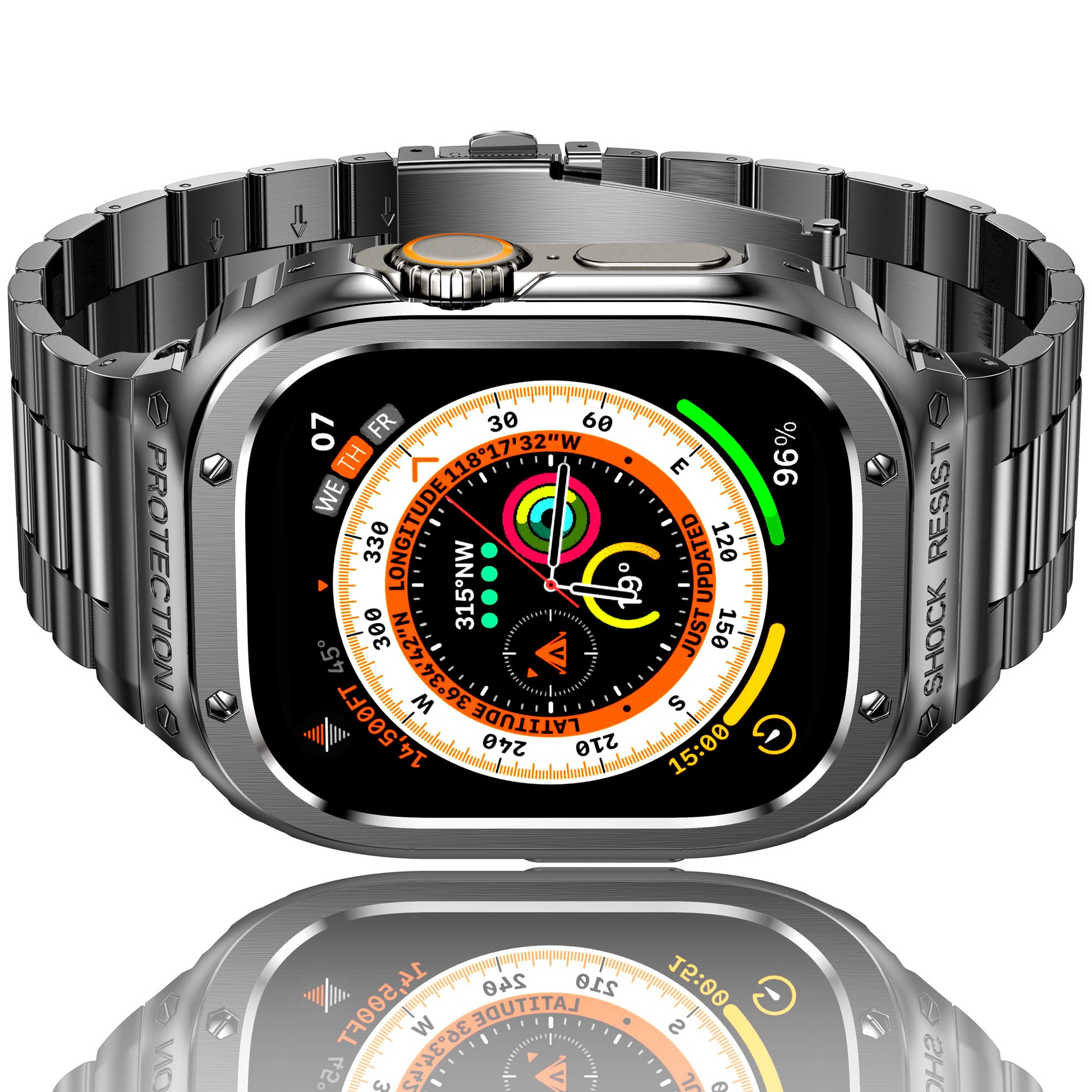 49MM Luxury Modification Richard Armor Metal Kit By iSerieshub Compatible For iWatch Ultra