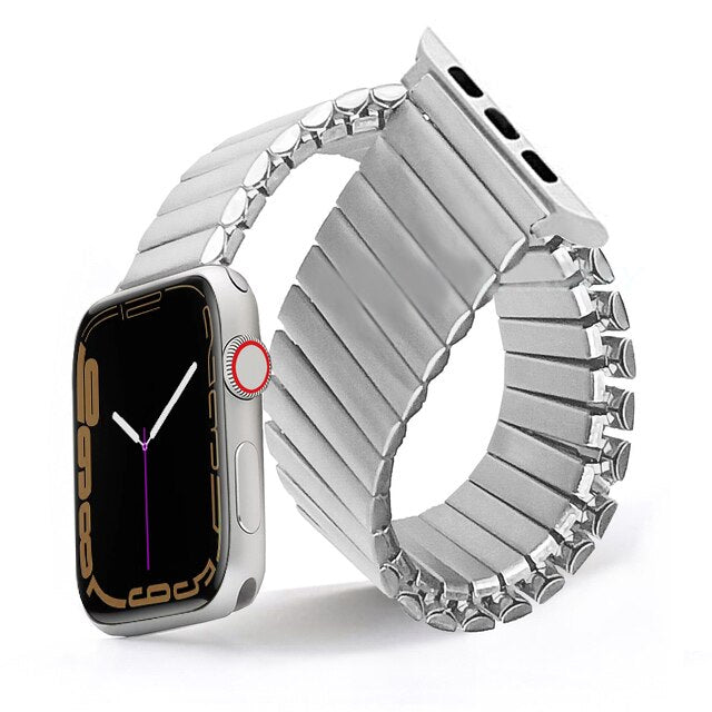 Premium Elastic Stainless Steel Loop By iSerieshub Compatible For Smart-Watch